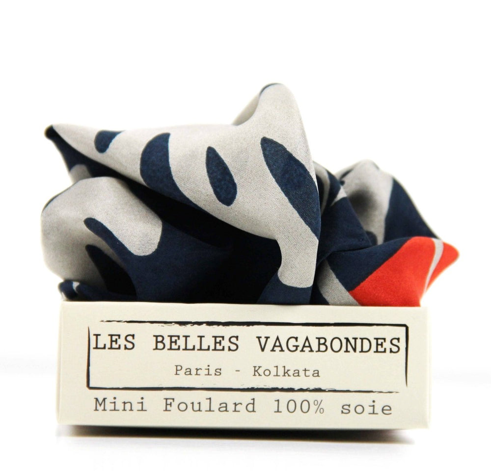 Mini Scarf - Marine Arum scarf Les Belles Vagabondes