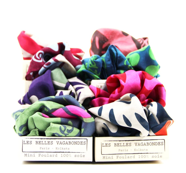 Mini Scarf - Marine Arum scarf Les Belles Vagabondes