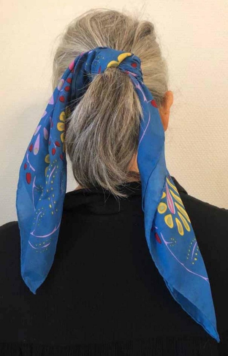 Mini Scarf - Marushka Blue Blue scarf Les Belles Vagabondes