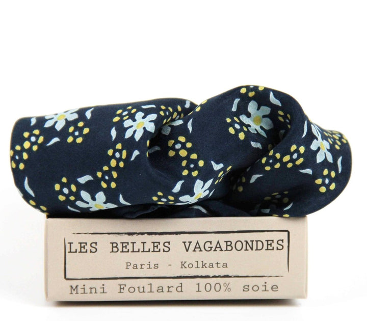 Mini Scarf - Natasha Navy scarf Les Belles Vagabondes