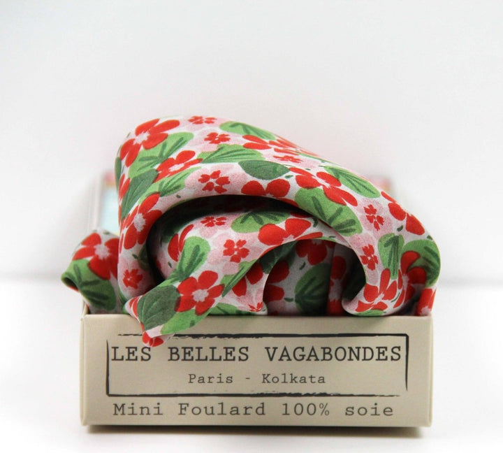 Mini Scarf - Orange Nasturtium scarf Les Belles Vagabondes