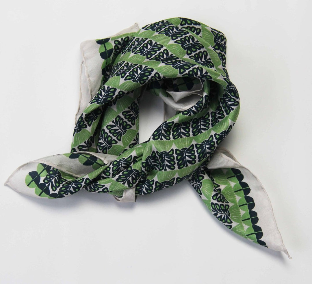Mini Scarf - Oslo Green Green scarf Les Belles Vagabondes