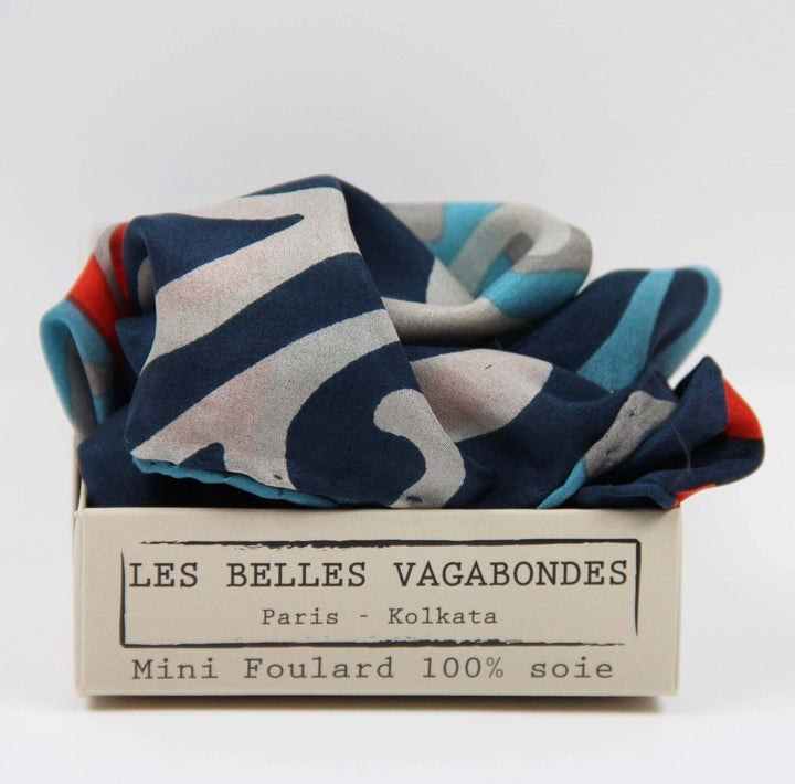 Mini scarf Sakura Marine scarf Les Belles Vagabondes