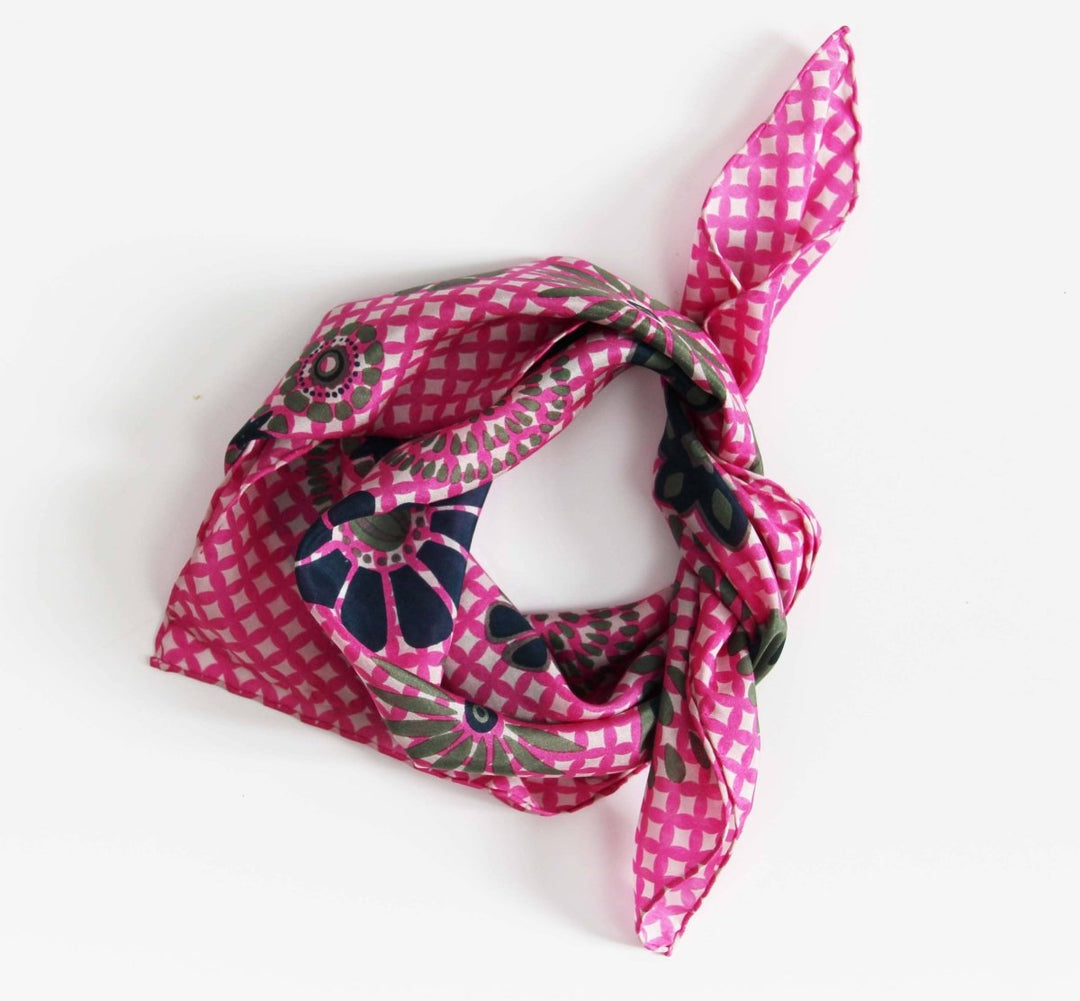 Mini Scarf - Shippo Fuchsia scarf Les Belles Vagabondes