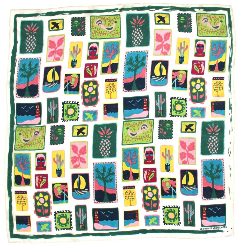 Mini Scarf - Vertical Postcard scarf Les Belles Vagabondes