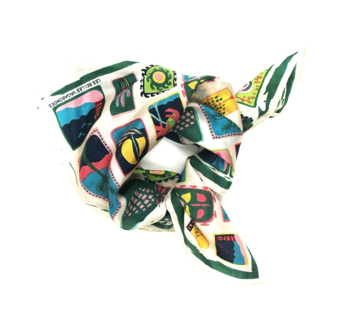 Mini Scarf - Vertical Postcard scarf Les Belles Vagabondes
