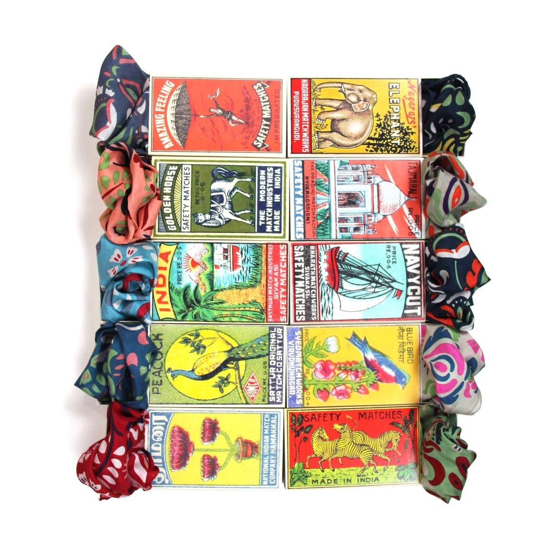 Mini scarf Yulia Rose scarf Les Belles Vagabondes