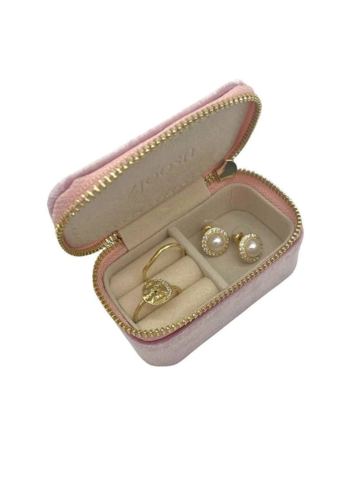 Mini Velvet Jewelery Case - Pink Accessories zjoosh