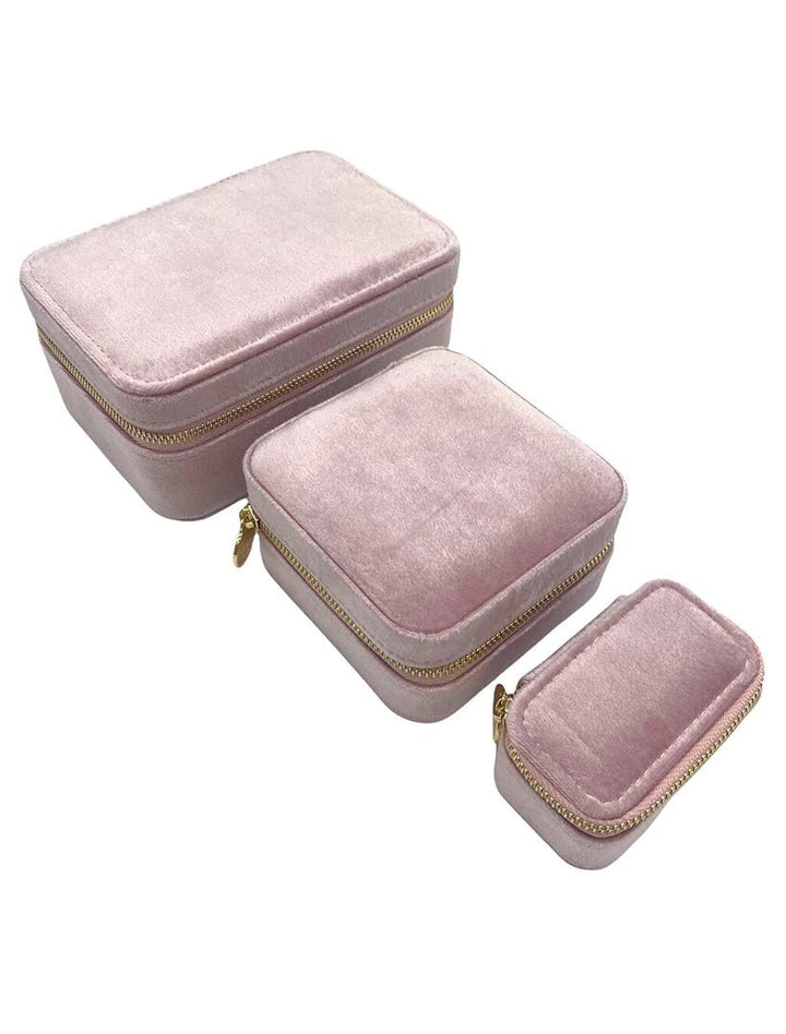 Mini Velvet Jewelery Case - Pink Accessories zjoosh