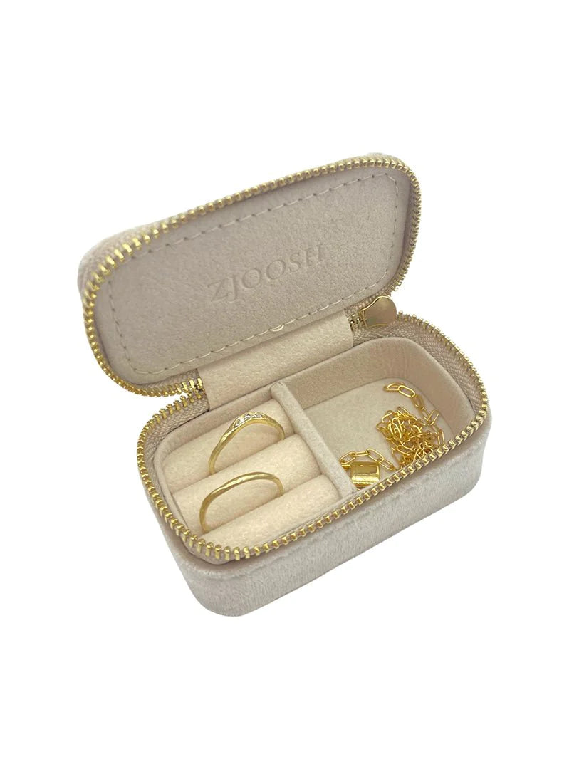 Mini Velvet Jewelery Case - Champagne accessories zjoosh   