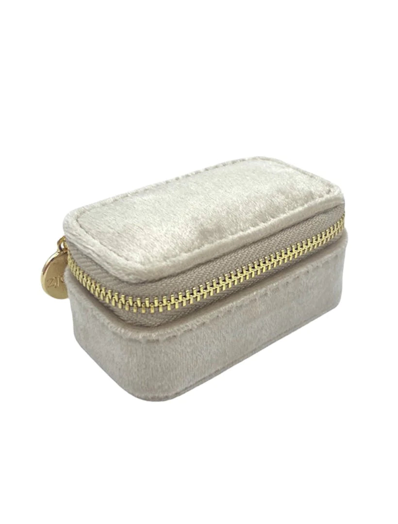Mini Velvet Jewelery Case - Champagne accessories zjoosh   