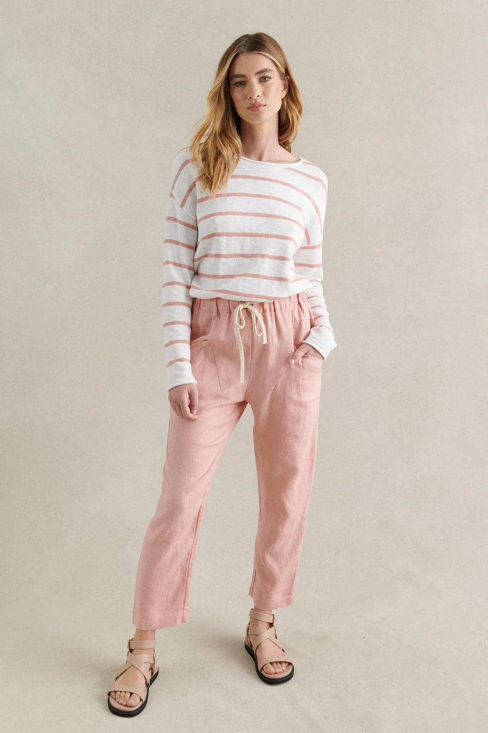 Minnie Top Peach Long sleeve tee Little Lies