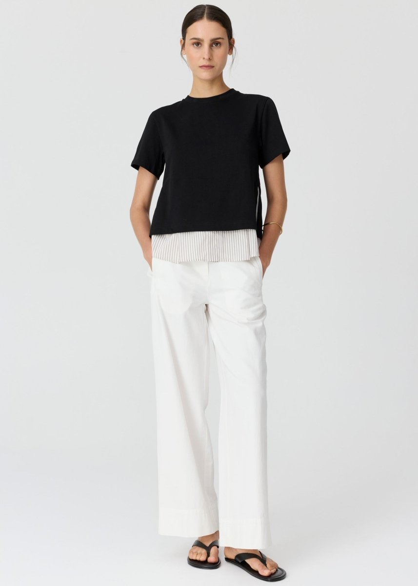 Mirel Multimedia Tee - black /choc stripe t-shirt POL