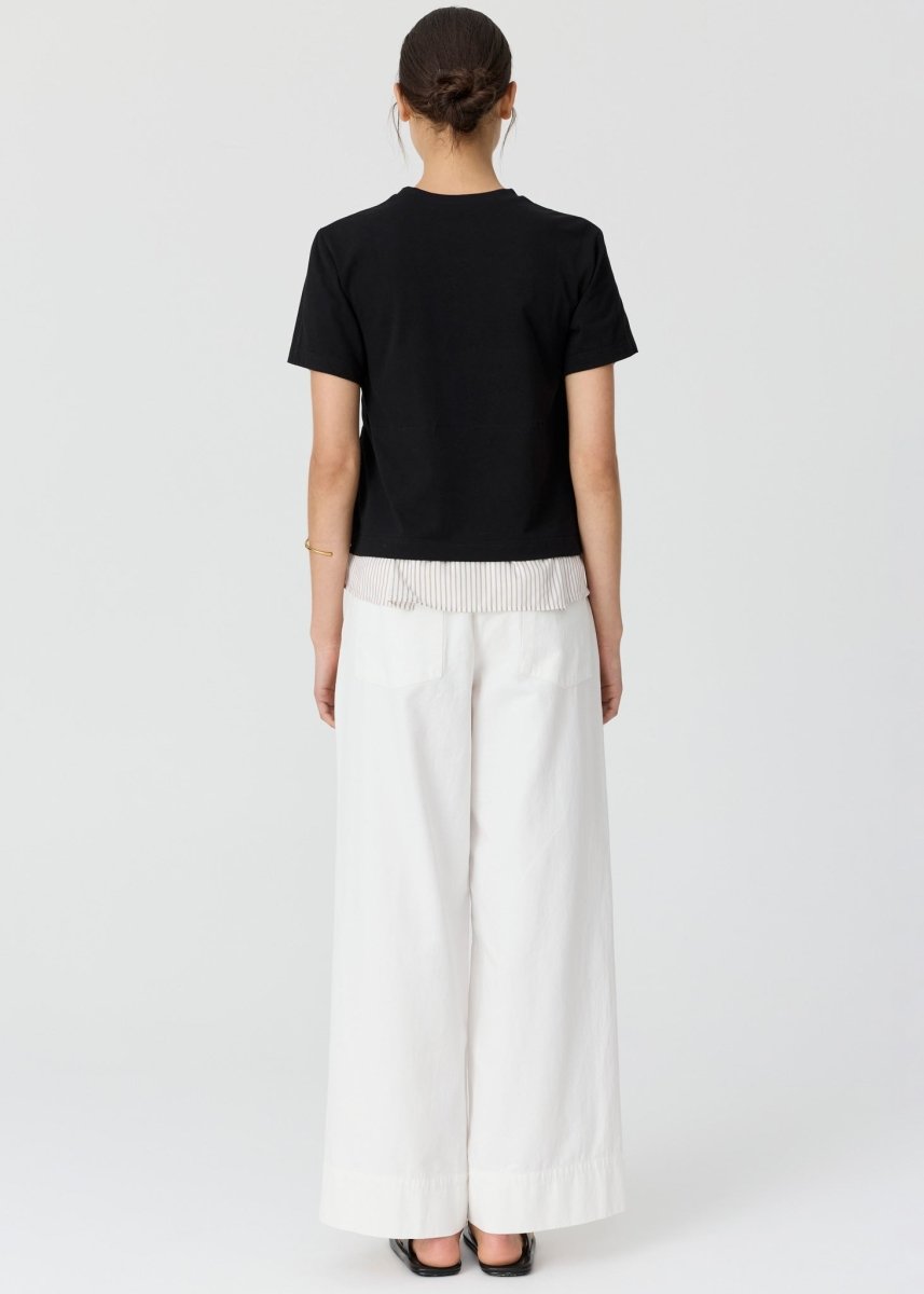 Mirel Multimedia Tee - black /choc stripe t-shirt POL