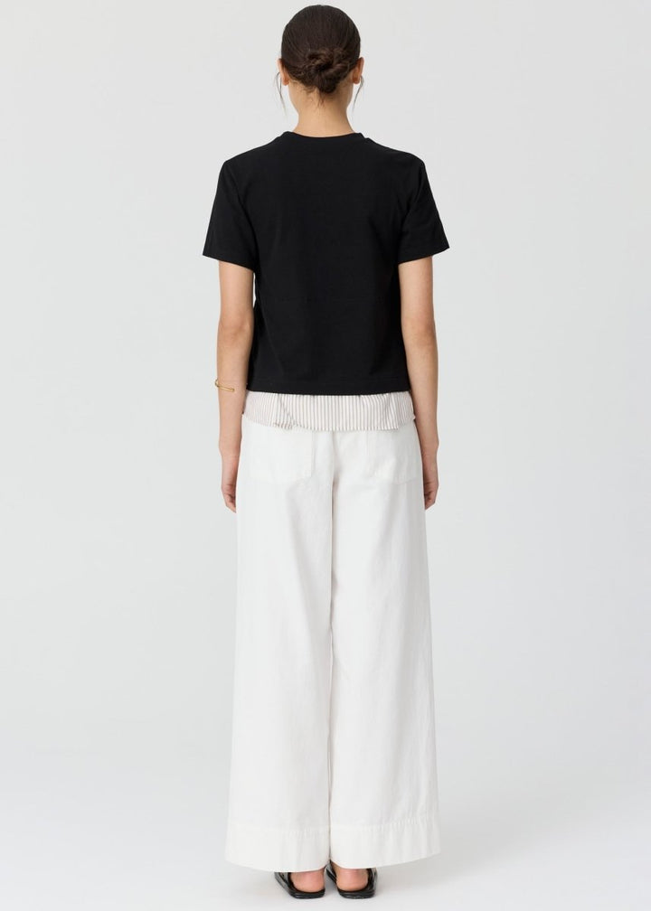 Mirel Multimedia Tee - black /choc stripe t-shirt POL