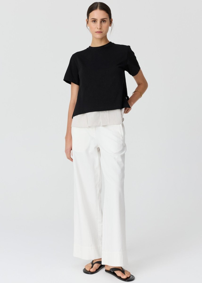 Mirel Multimedia Tee - black /choc stripe t-shirt POL