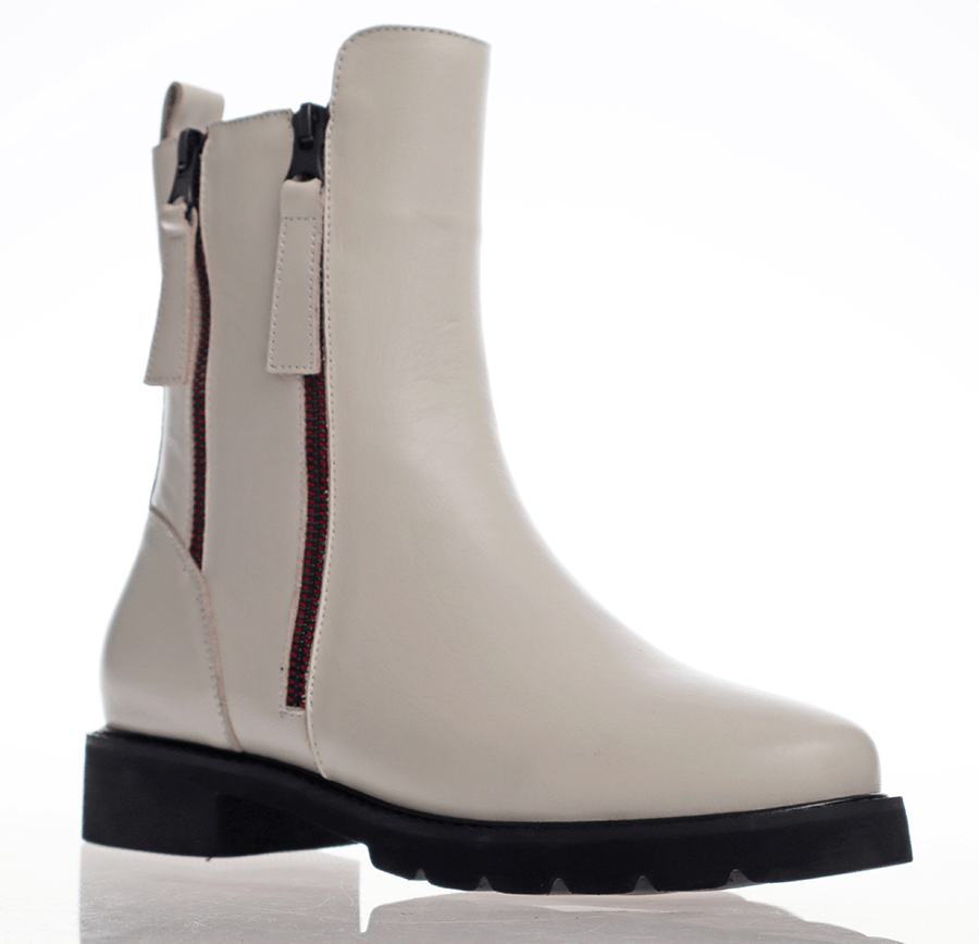 Mistake Boot Cream Leather boots Alfie & Evie