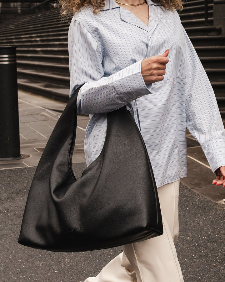 Monaco Shoulder Bag - Black Handbag Louenhide