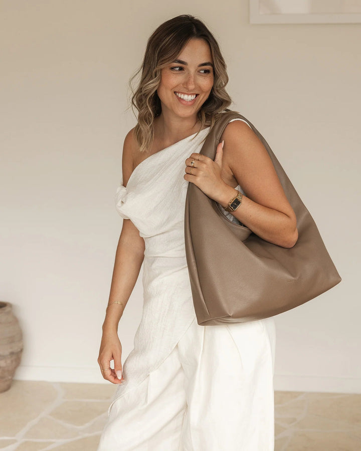 Monaco Shoulder Bag - Mocha Mouse Handbag Louenhide