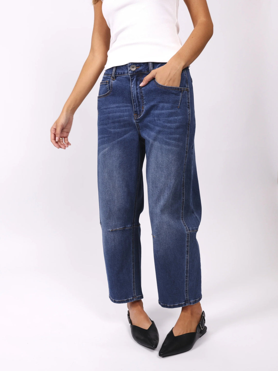 Monaco Toni Barrel Jeans - Blue JEANS Monaco Jeans
