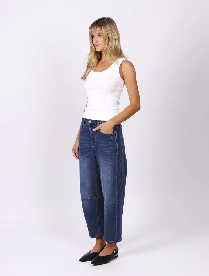 Monaco Toni Barrel Jeans - Blue JEANS Monaco Jeans