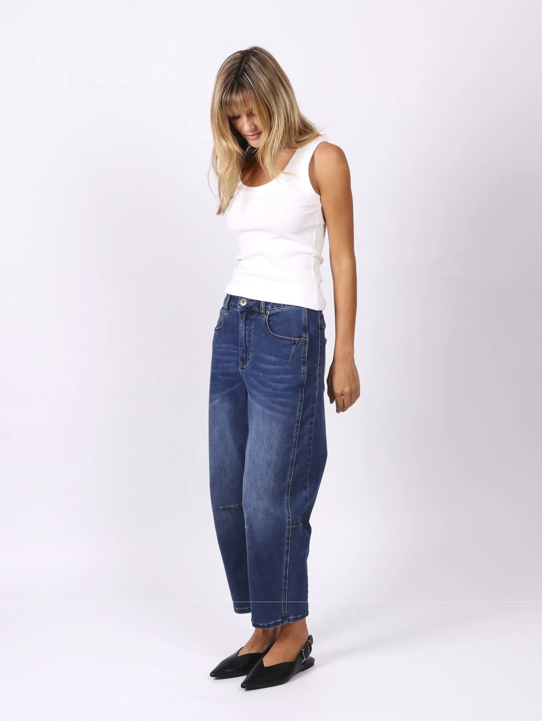 Monaco Toni Barrel Jeans - Blue JEANS Monaco Jeans