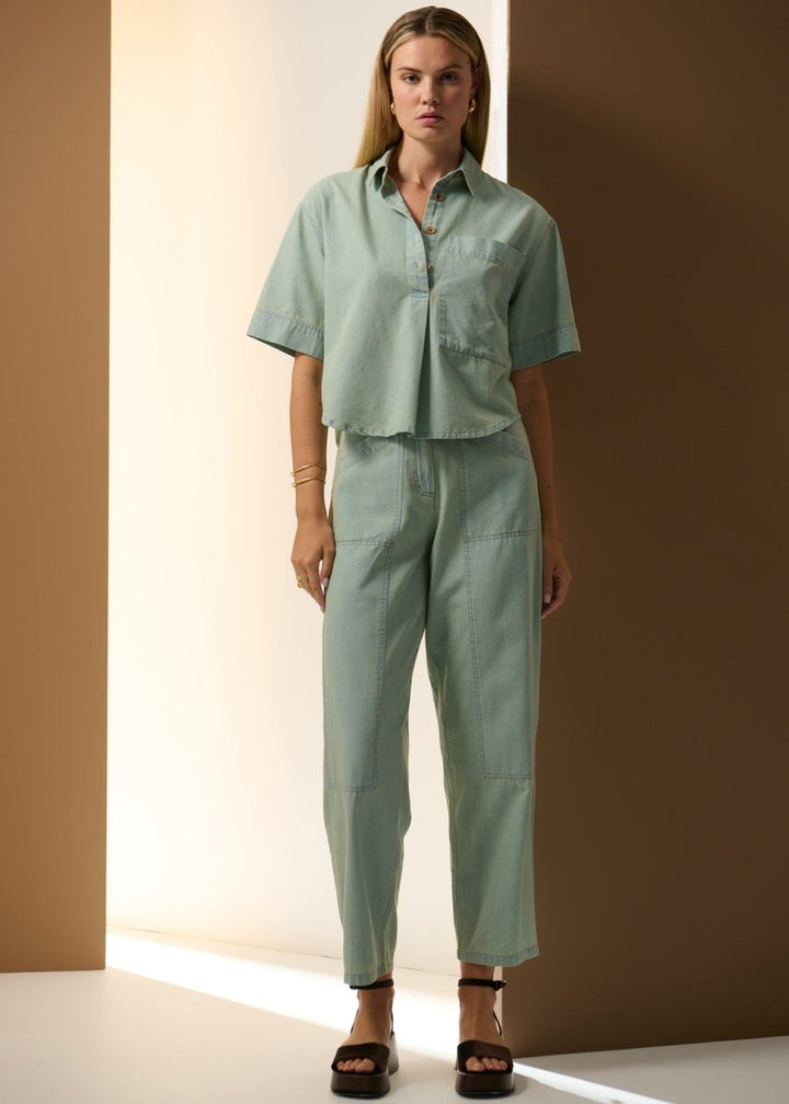 Muhle Barrel Denim Pant - Cypress pant POL