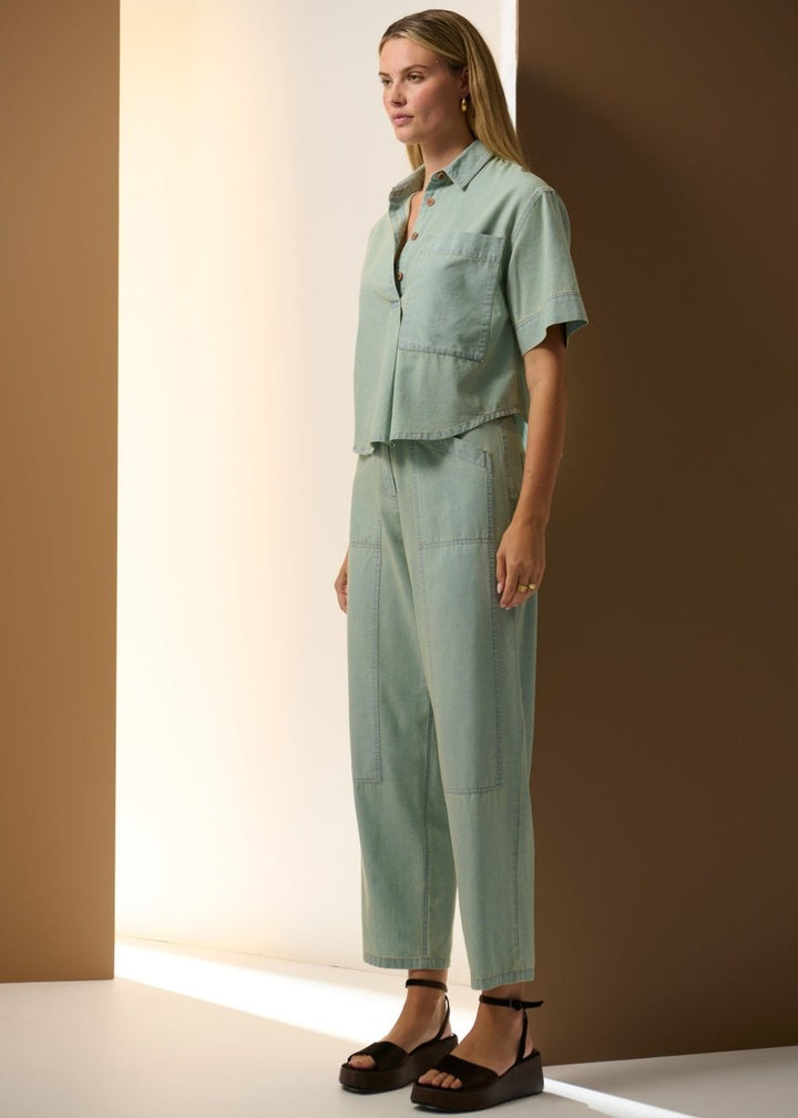 Muhle Barrel Denim Pant - Cypress pant POL