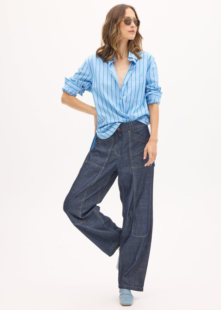 Muhle Barrel Denim Pant - Dark Wash jeans POL