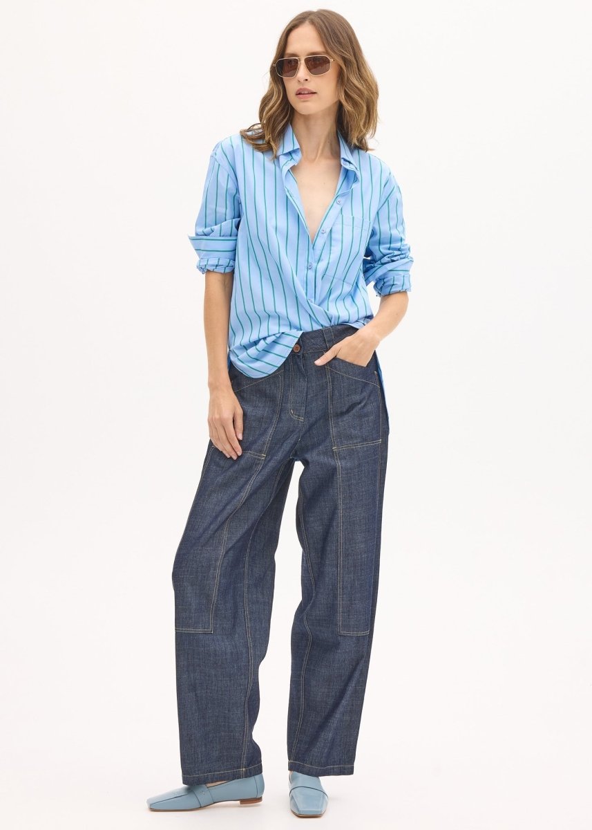 Muhle Barrel Denim Pant - Dark Wash jeans POL