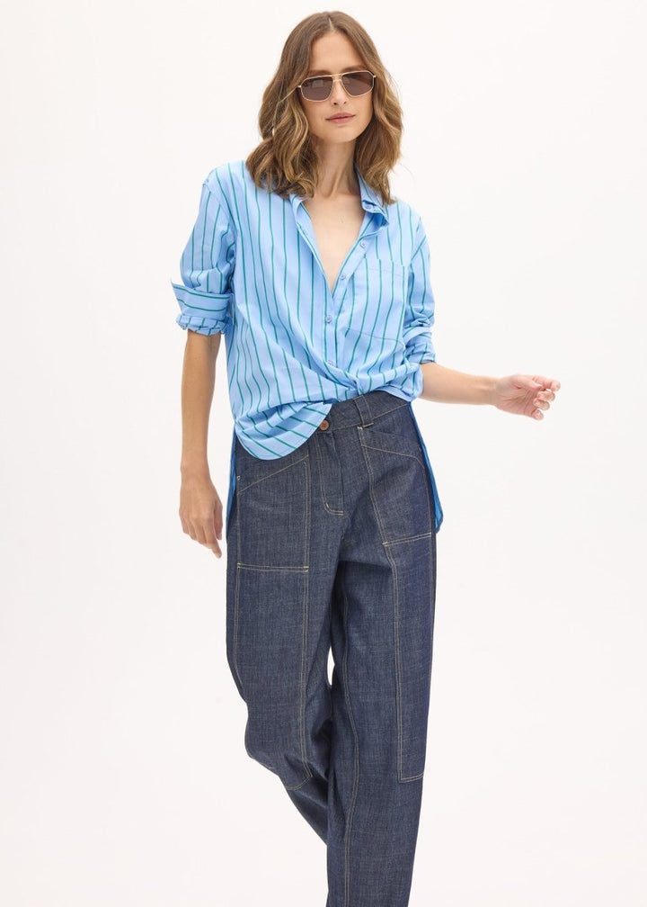 Muhle Barrel Denim Pant - Dark Wash jeans POL
