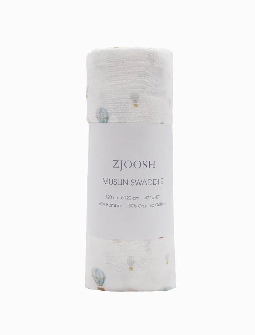 Muslin Baby Swaddle - Balloons baby zjoosh