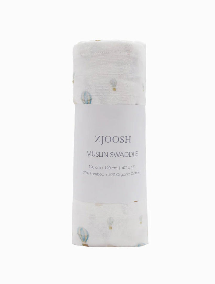 Muslin Baby Swaddle - Balloons baby zjoosh