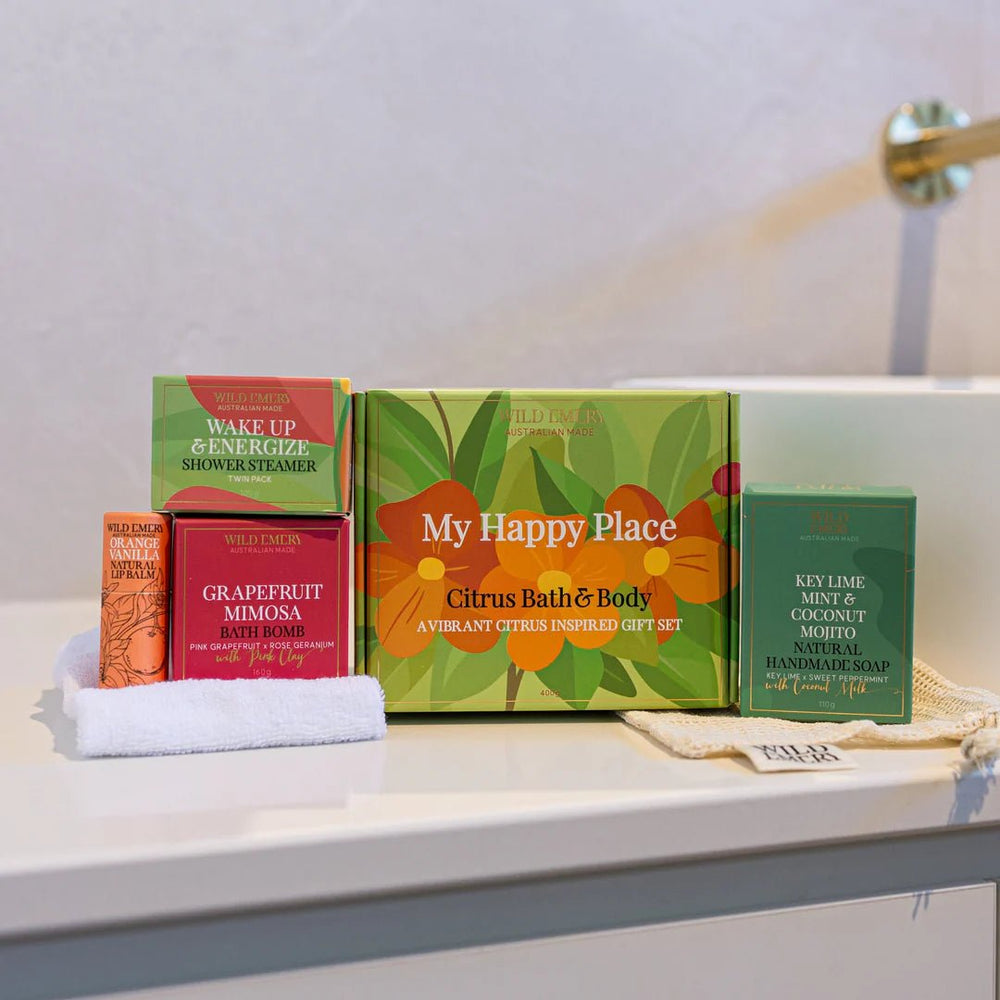 My Happy PLace - Citrus bath and Body gift set Bath Bomb Wild Emery Pty Ltd