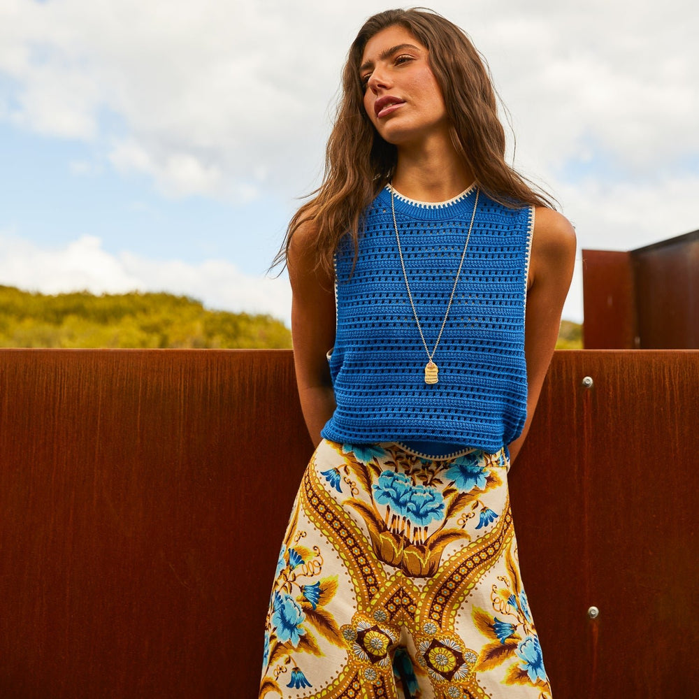 Natalina Knit Top - Azure - Stanleyandstone