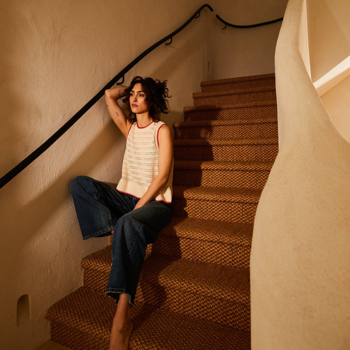 Natalina Knit Top - Pearl - Stanleyandstone