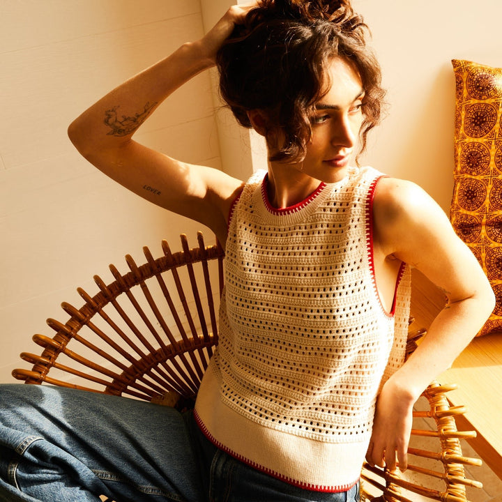Natalina Knit Top - Pearl - Stanleyandstone