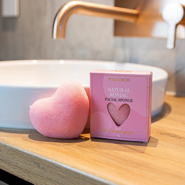 Natural Konjac Facial Sponge - BLUSH face washer Wild Emery Pty Ltd