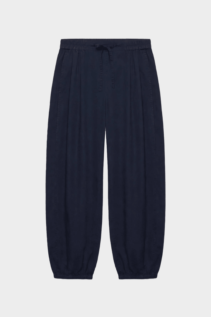 Navy Cotton Barrel Leg Pant pant Hut