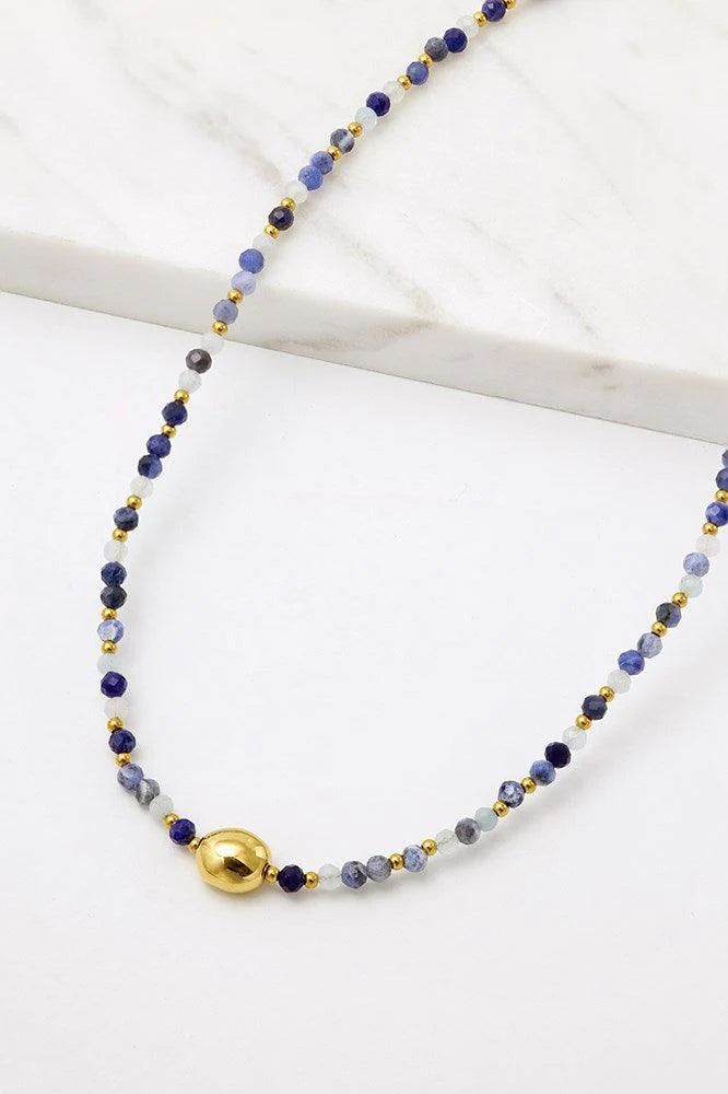 Denver Necklace - Navy Necklace Zafino Jewellery   