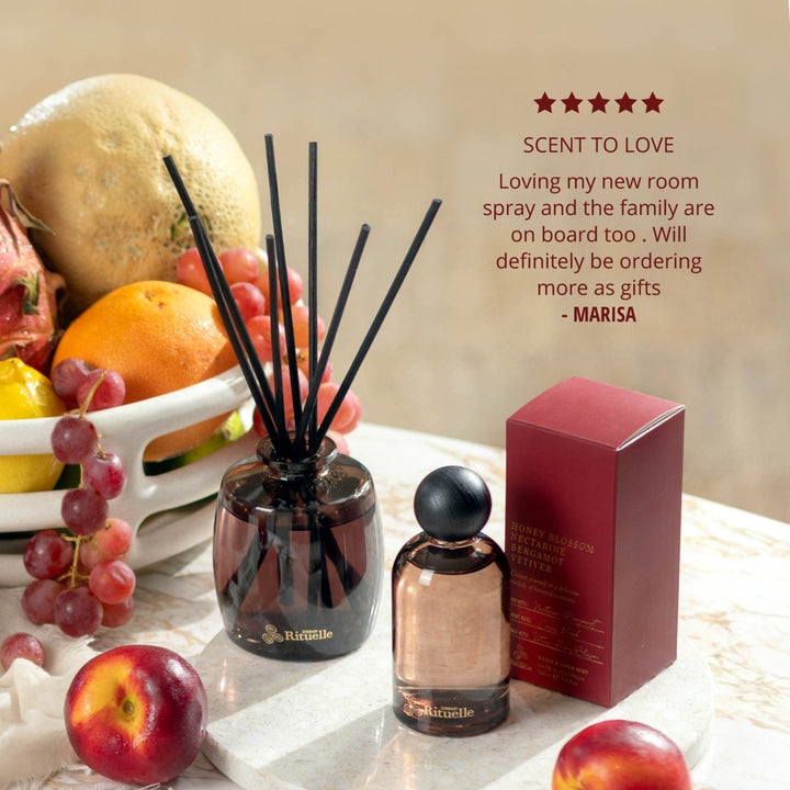 Nectarine, Honey Blossom, Bergamot, Vetiver Fragrance Diffuser Set | 220ml - Stanleyandstone
