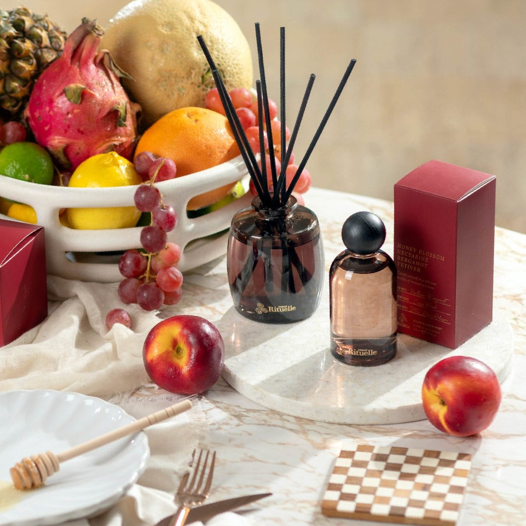 Nectarine, Honey Blossom, Bergamot, Vetiver Fragrance Diffuser Set | 220ml - Stanleyandstone