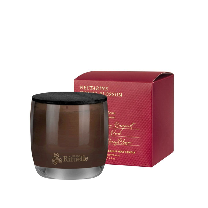 Nectarine, Honey Blossom, Bergamot, Vetiver<br> Scented Soy Candle | 140gm Urban Rituelle