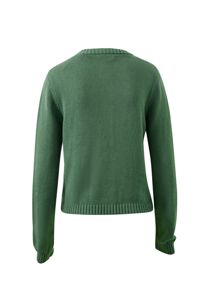 Nelly Long Sleeve Knit Cardi - Green cardigan Ceres Life