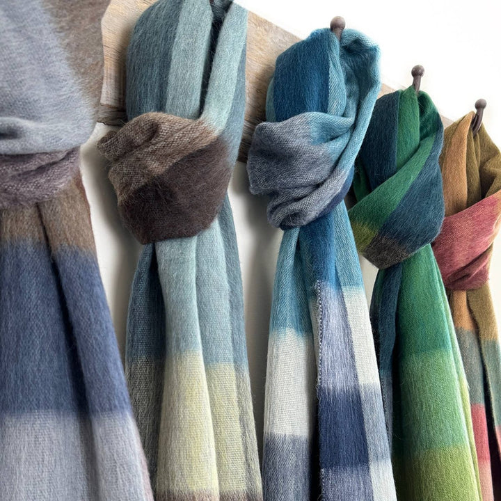 NEW! Alpaca Plaid Scarf - Golden Coast Shupaca Alpaca