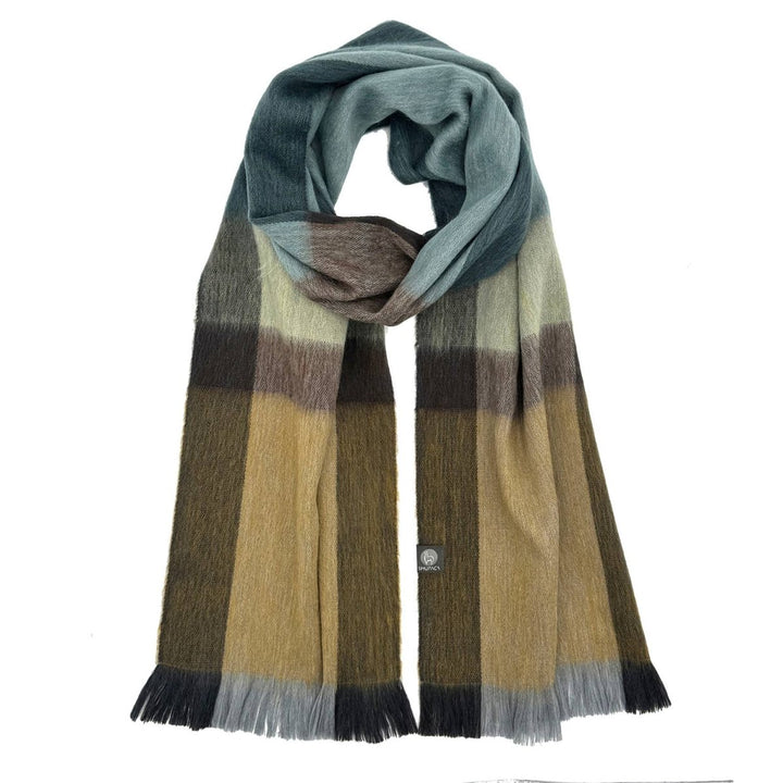 NEW! Alpaca Plaid Scarf - Golden Coast Shupaca Alpaca