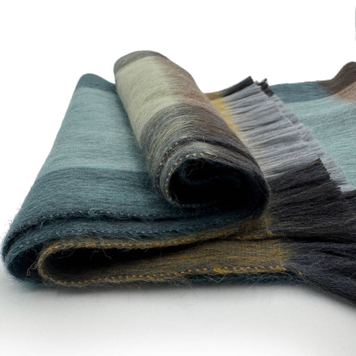 NEW! Alpaca Plaid Scarf - Golden Coast Shupaca Alpaca