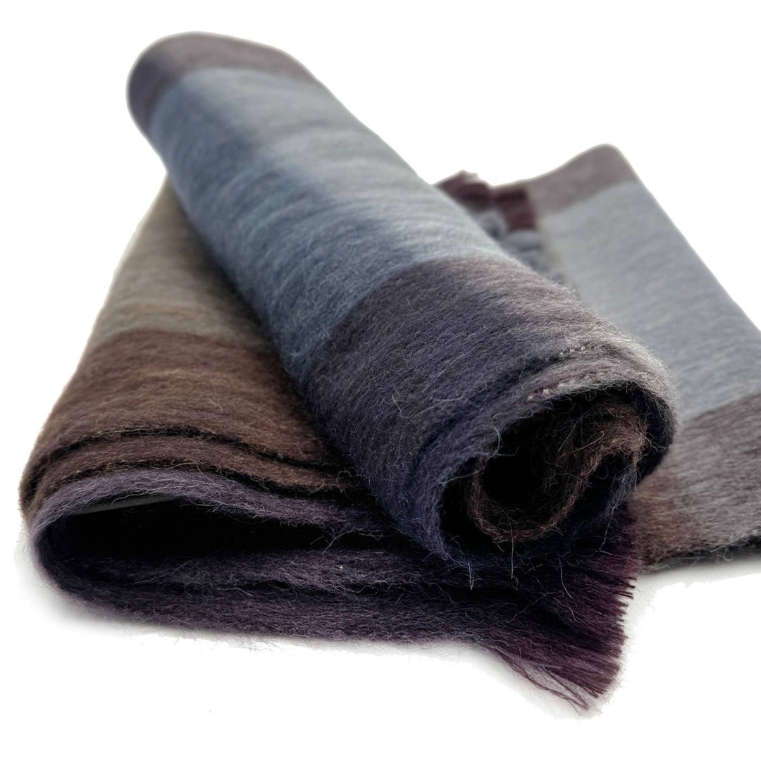 NEW! Alpaca Plaid Scarf - Mocha Shupaca Alpaca