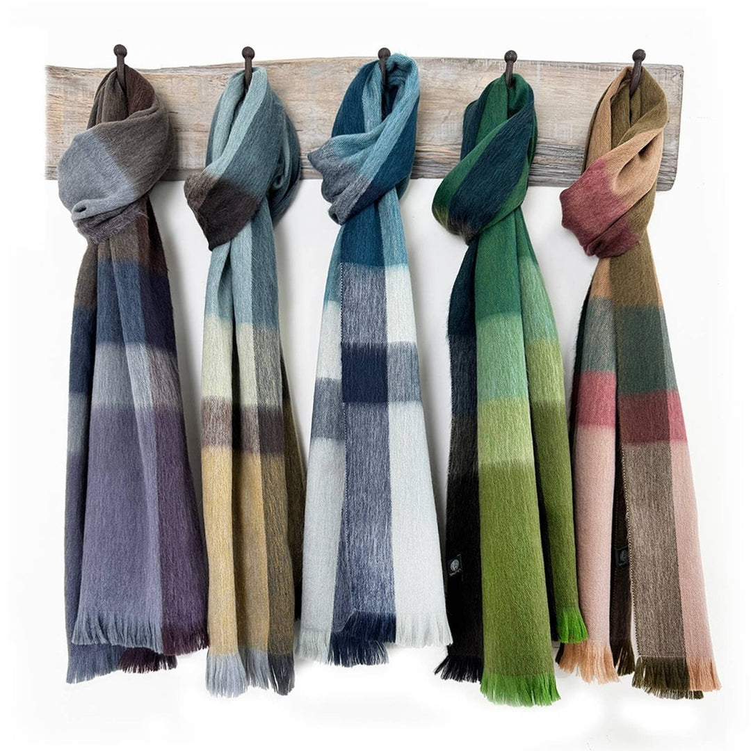 NEW! Alpaca Plaid Scarf - Tidepool Shupaca Alpaca