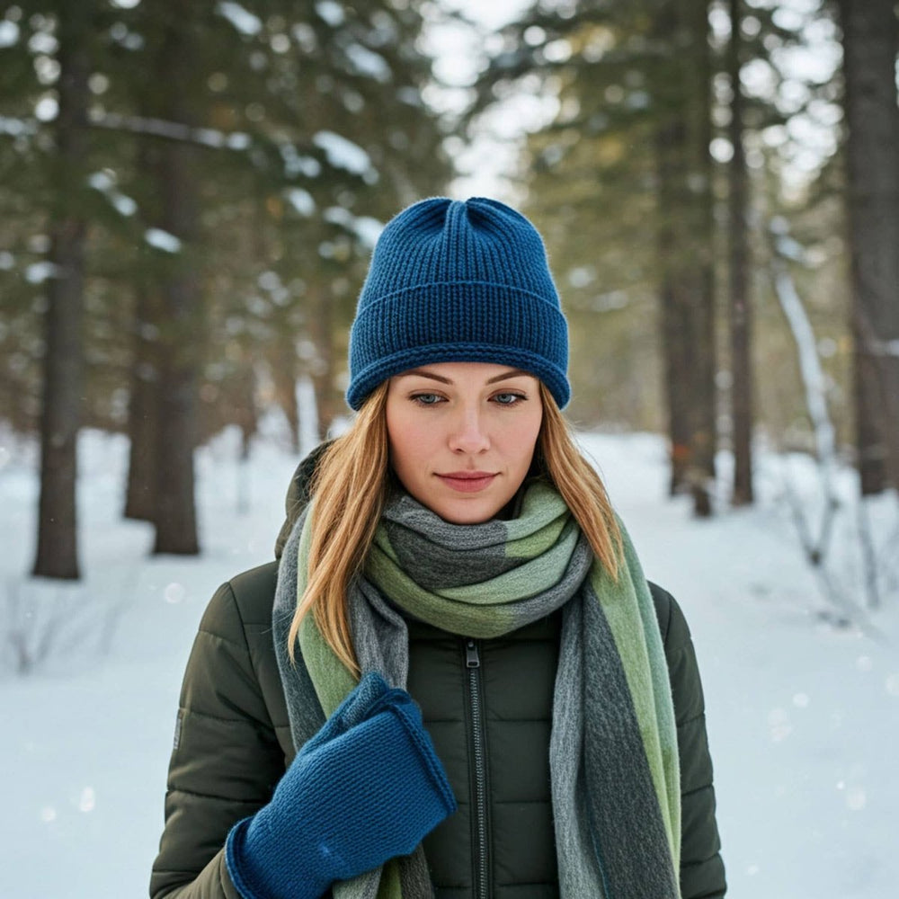 NEW! Alpaca Plaid Scarf - Tidepool Shupaca Alpaca